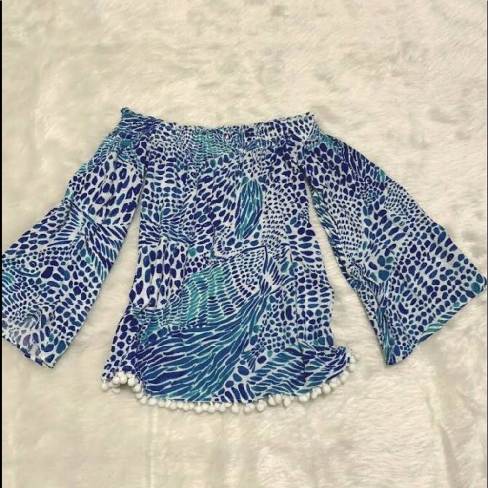 Lilly Pulitzer Nita Off Shoulder Top SZ S